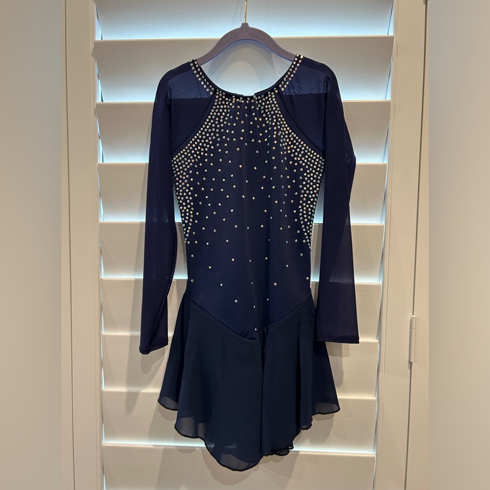 Girls navy blue figure skating dress size 10